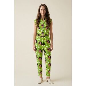 Nooworks Jumpsuit XS Sleeveless pockets Artsy Eclectic Unique Wacky Made in USA